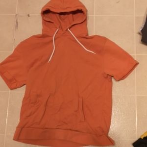 Orange Short Sleeved Hoodie